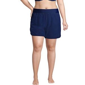 Lands End Navy Quick Dry Swim Short 26W
